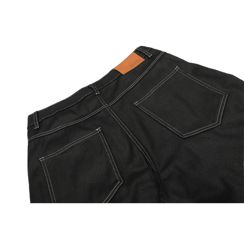 Street Letter Print Scimitar Structured Jeans - Thrashink