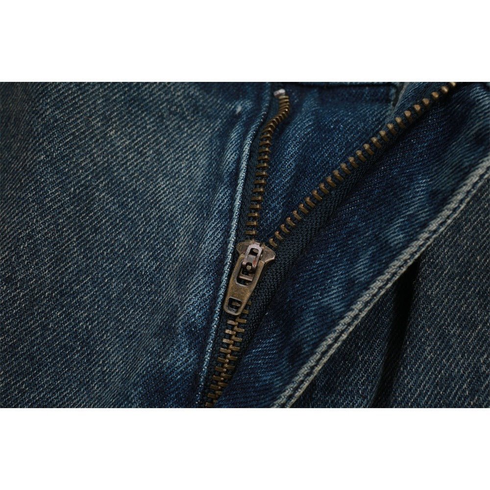 Streetwear - style Letter Number Printed Jeans - Thrashink