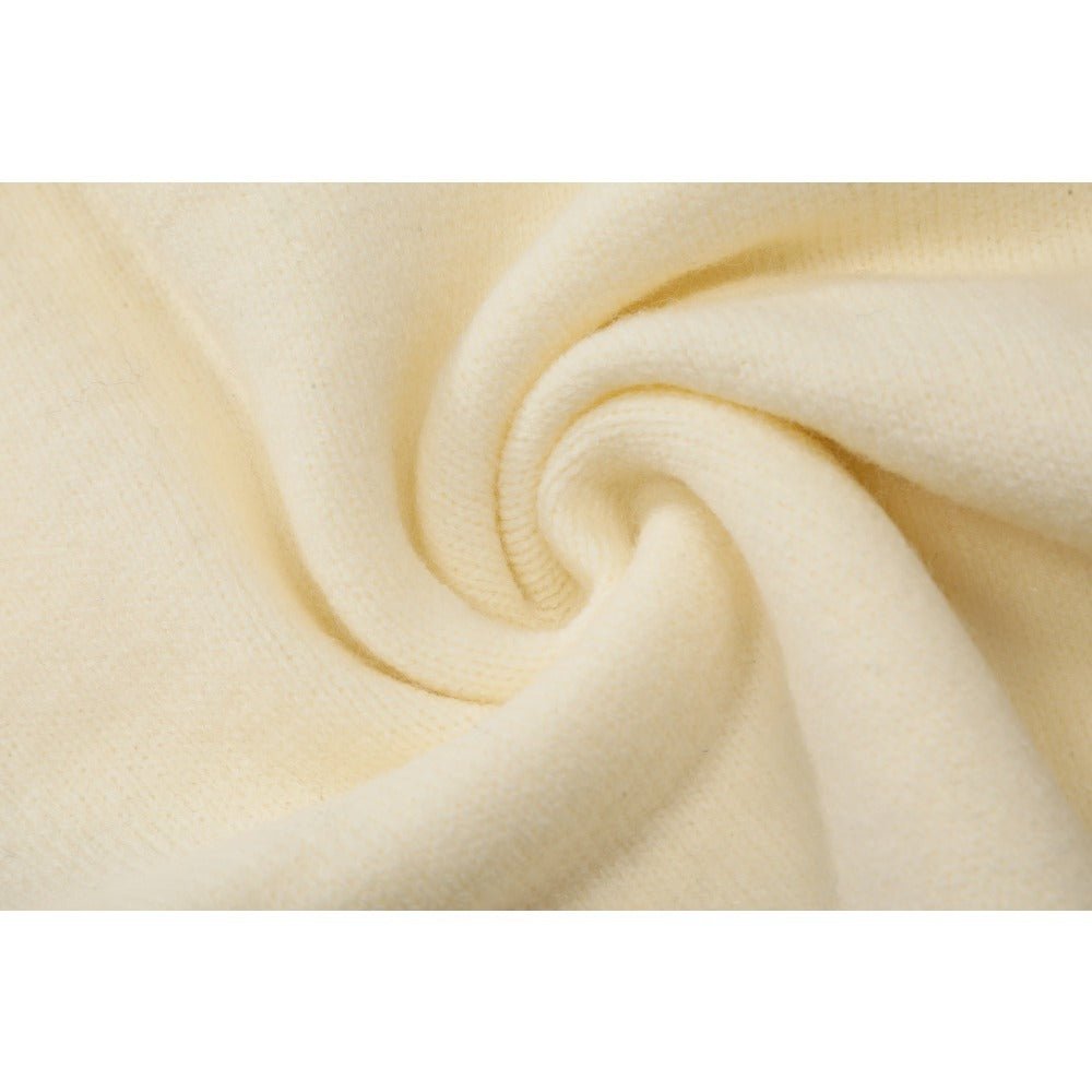 Stripe Panel Polo - Collar Knit Sweatshirt - Thrashink