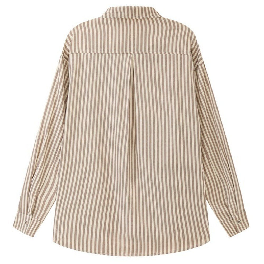 Striped Long Sleeve Casual Shirt - Thrashink