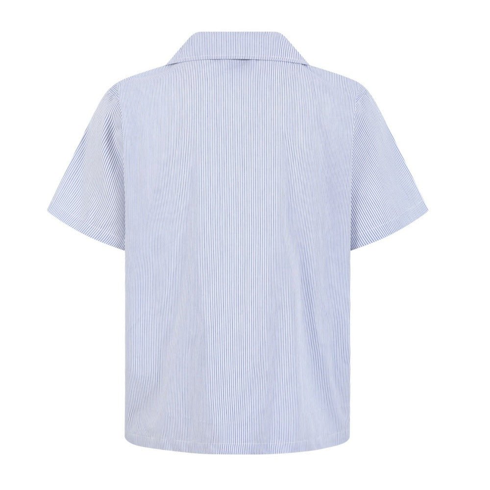 Striped Rock Print Shirt - Thrashink