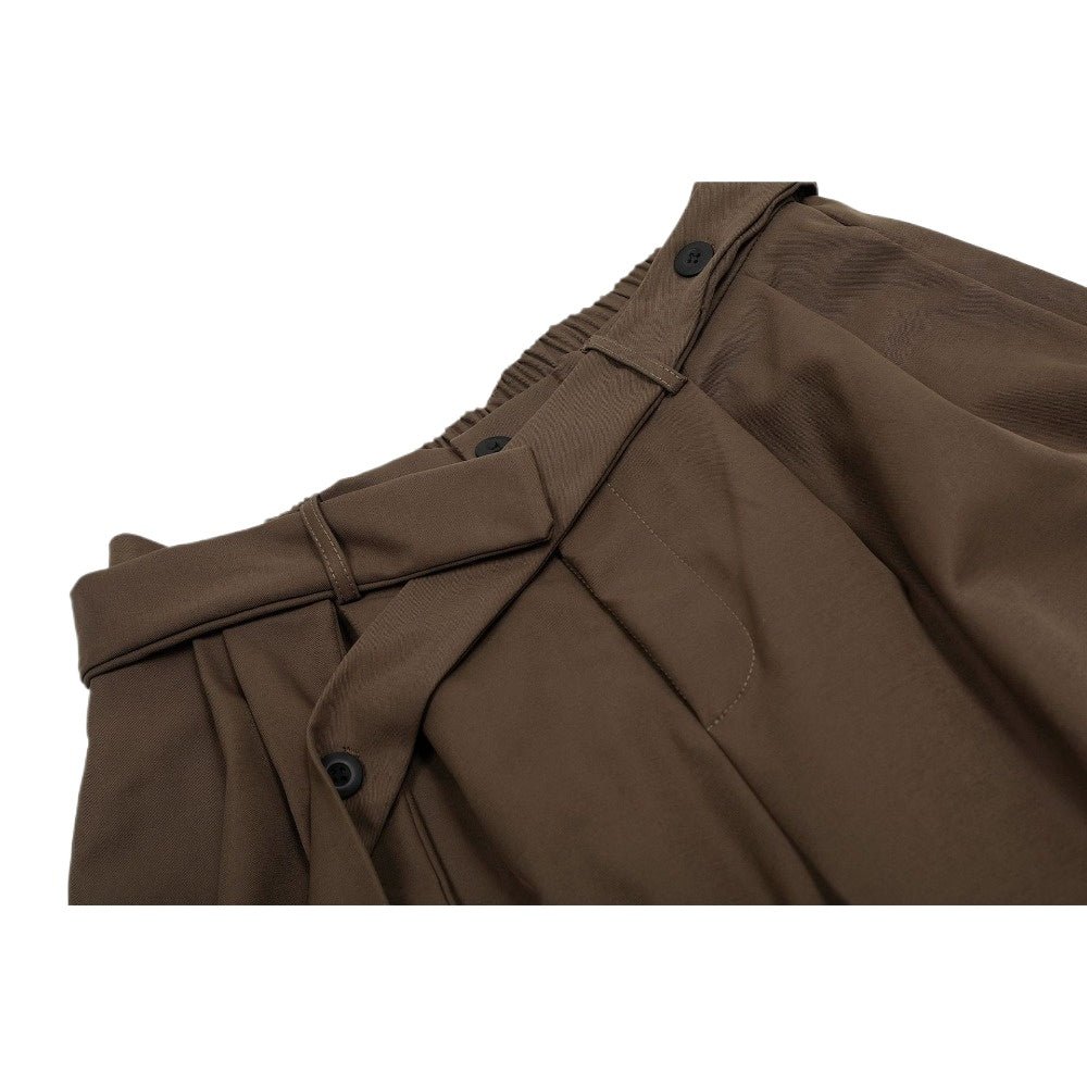 Stylish Belted Wide - Leg Pants - Thrashink