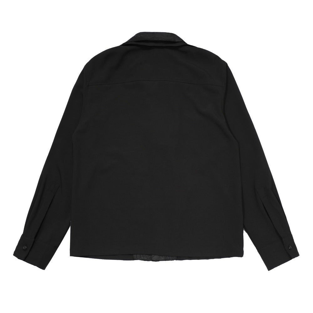 Subtle Pattern Layered Shirt Jacket - Thrashink