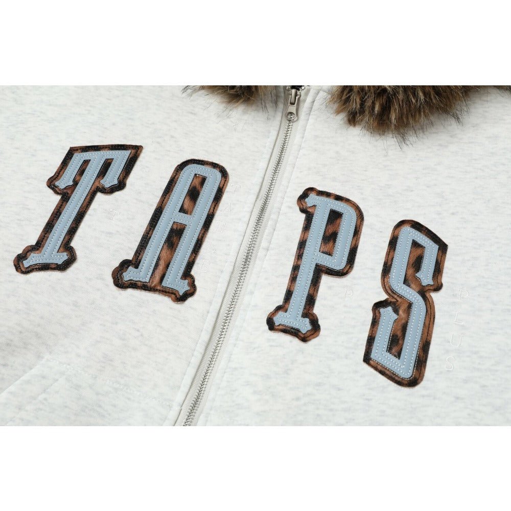 TAPS Fur - Trimmed Zip - Up Hoodie - Thrashink