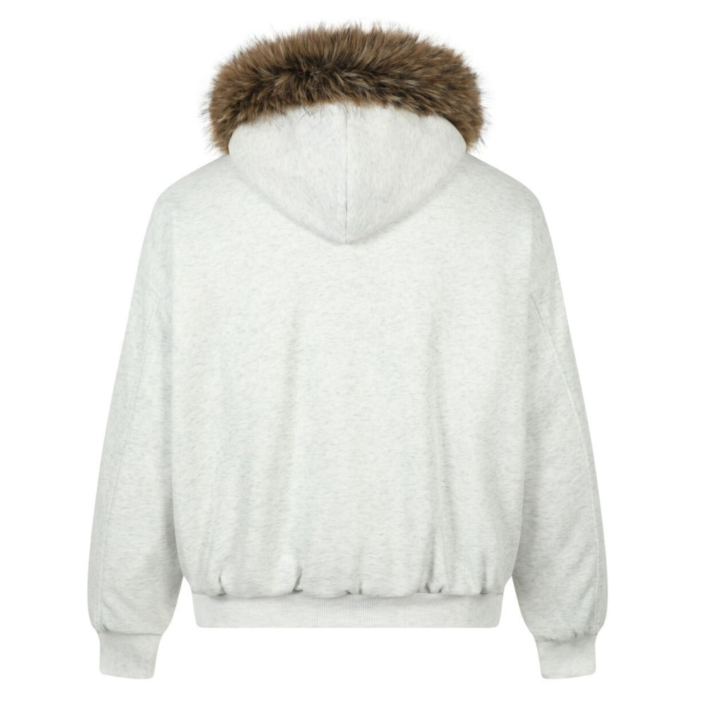 TAPS Fur - Trimmed Zip - Up Hoodie - Thrashink