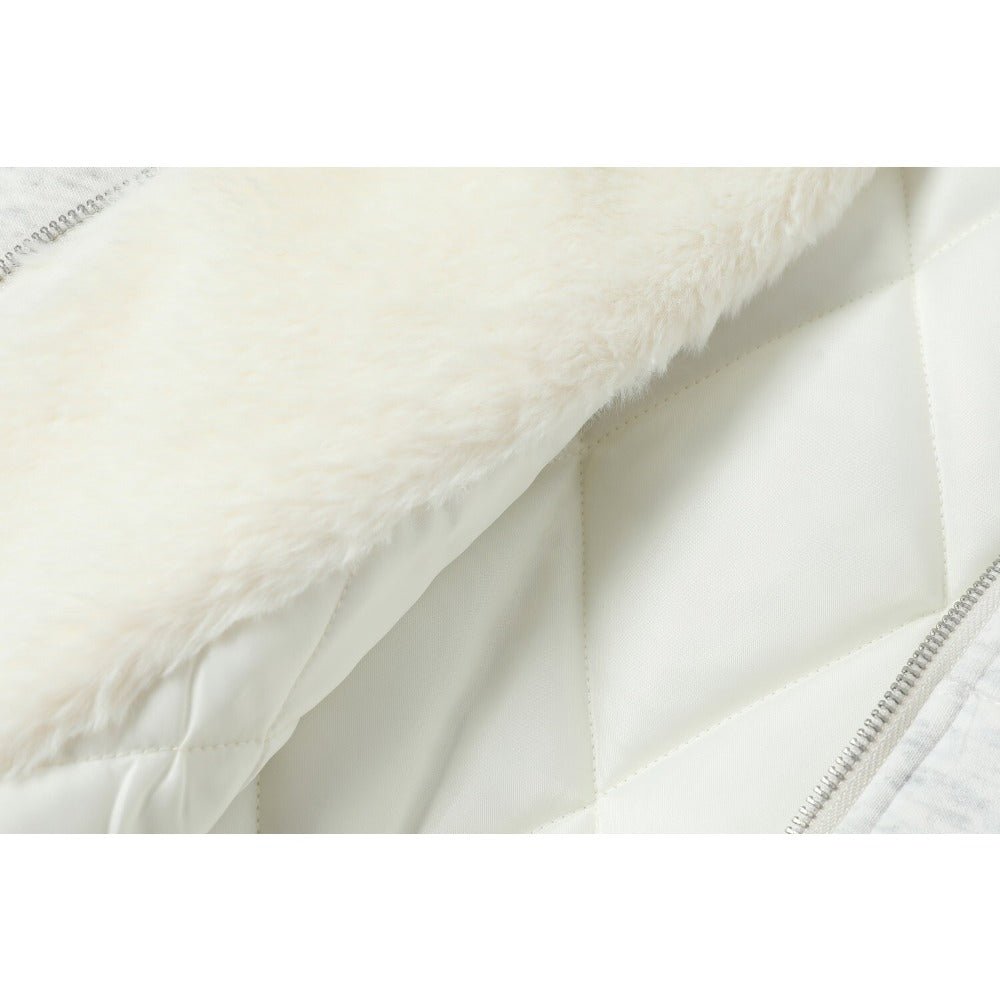 TAPS Fur - Trimmed Zip - Up Hoodie - Thrashink