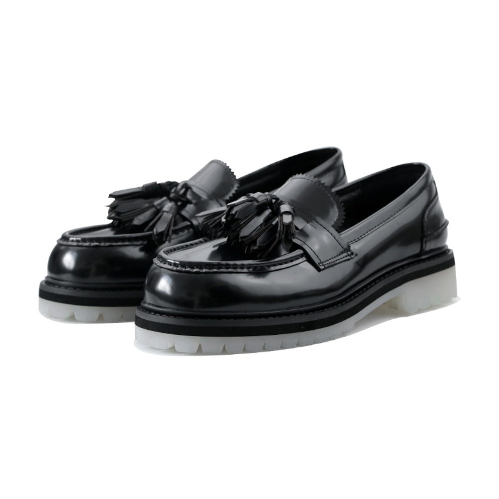 Tassel Cowhide Loafers - Thrashink