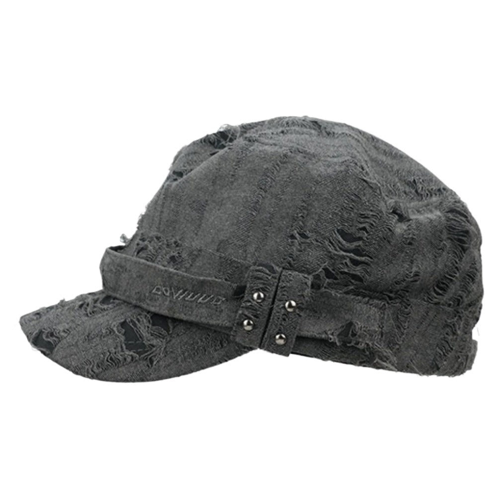 Tattered Rivet Flat Cap - Thrashink