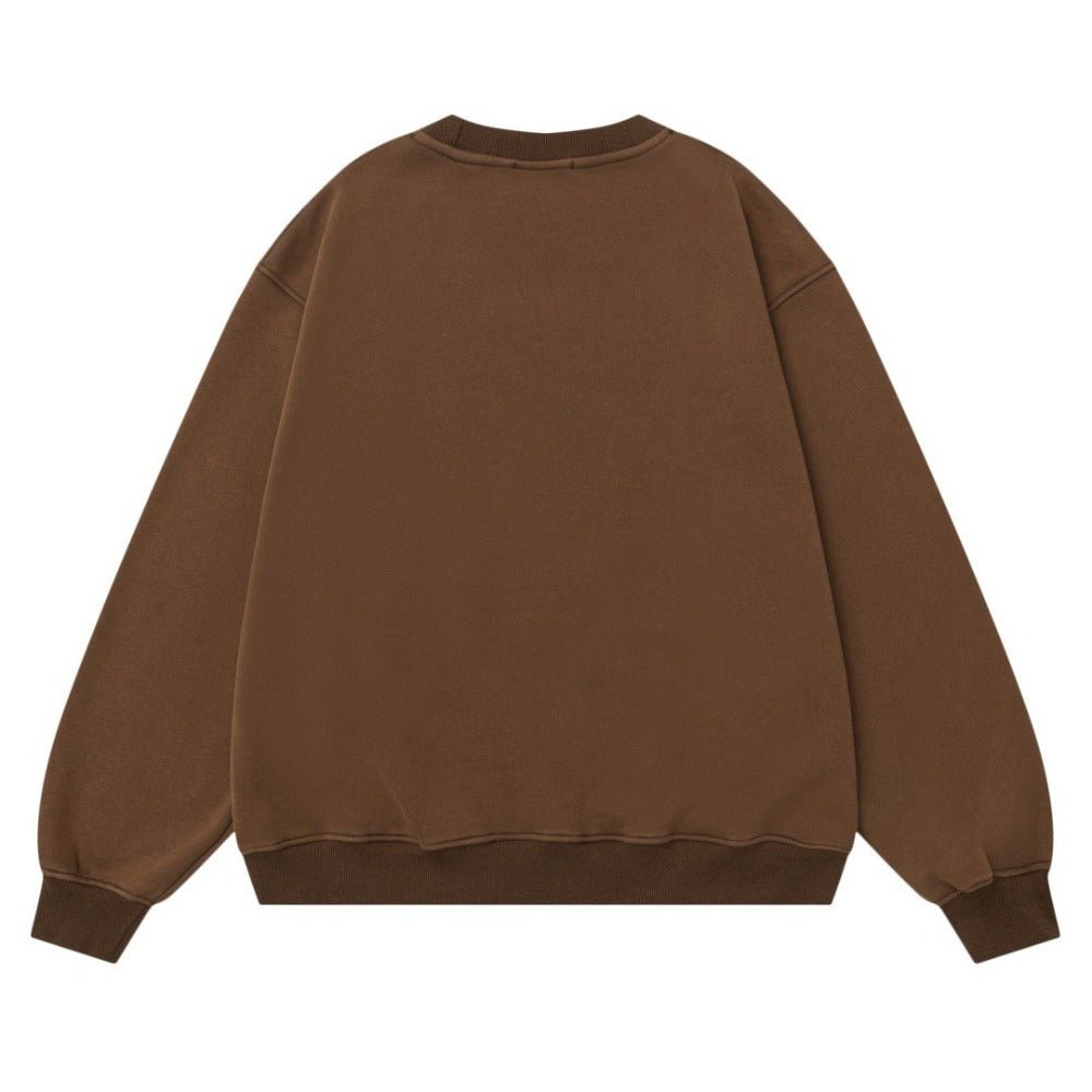 Theater Popcorn Print Fleece Sweatshirt - Thrashink