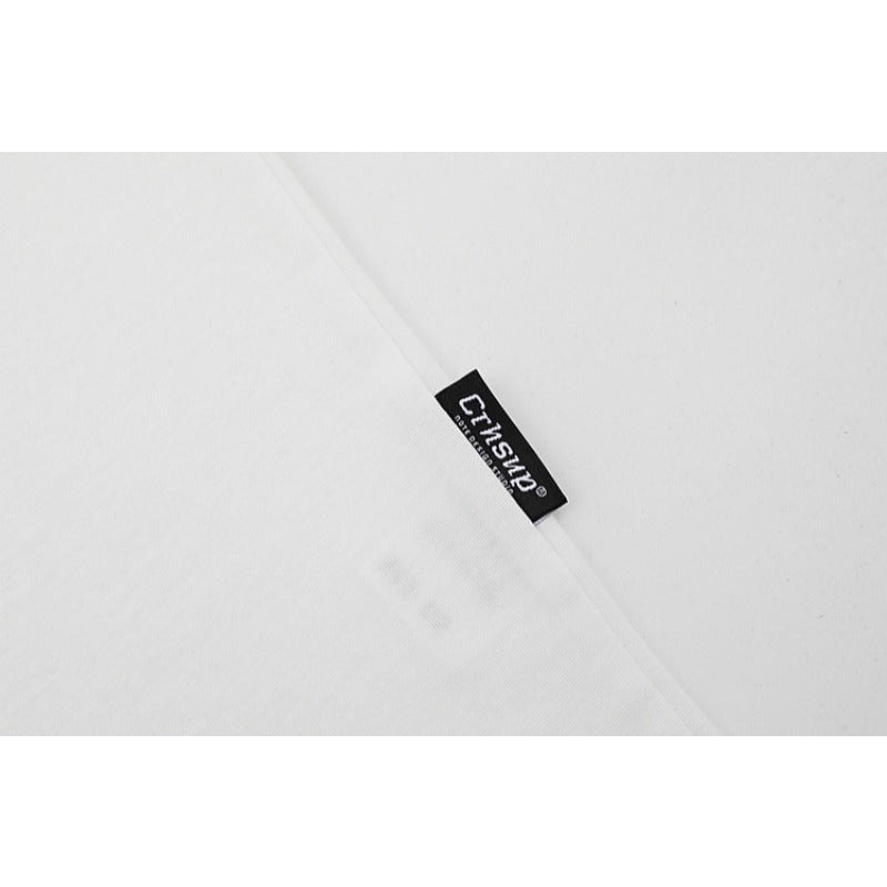 Tie Print Shirt Collar T-shirt - Thrashink