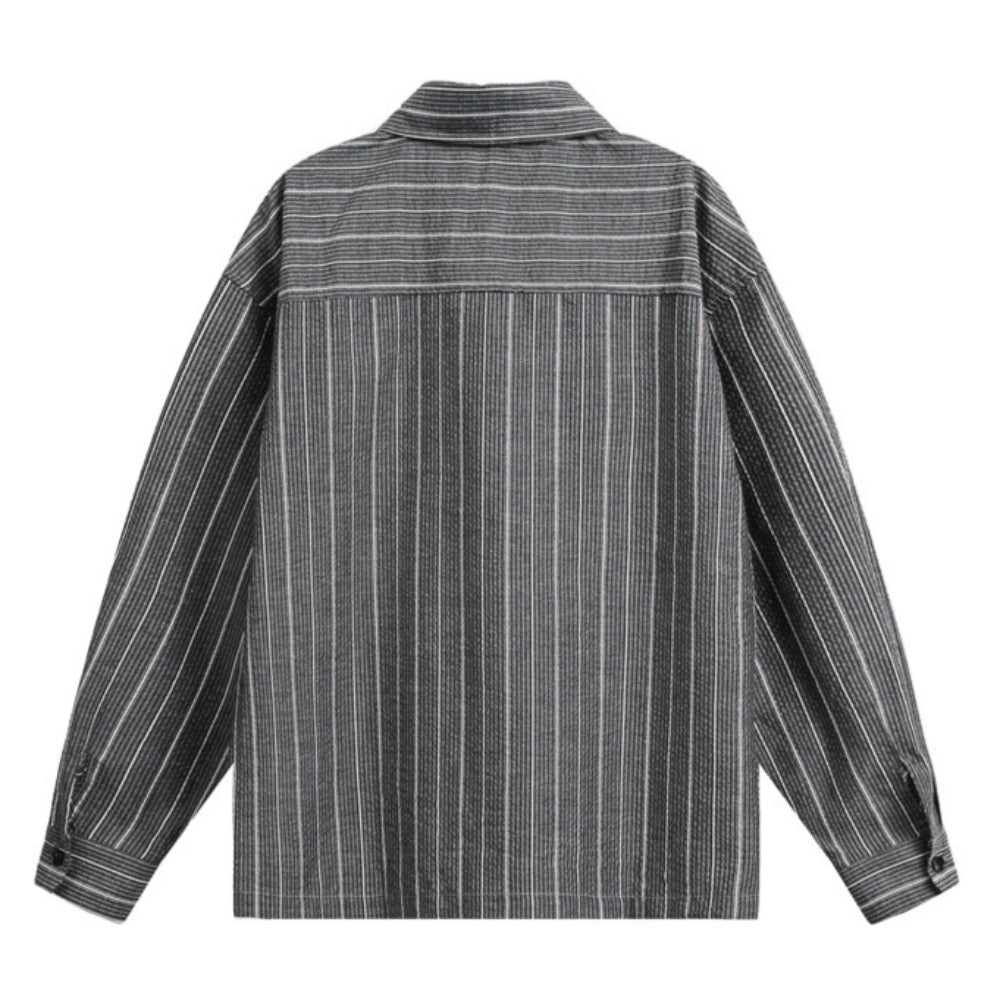 Tie Striped Casual Shirt - Thrashink