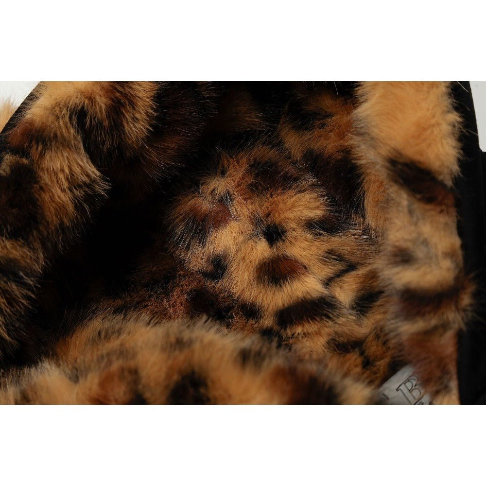 Tiger - print Faux Fur - lined Hooded Zip - up Jacket - Thrashink