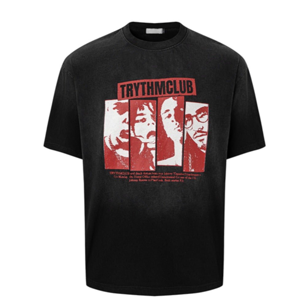 Trythm Club Portrait T-Shirt - Thrashink
