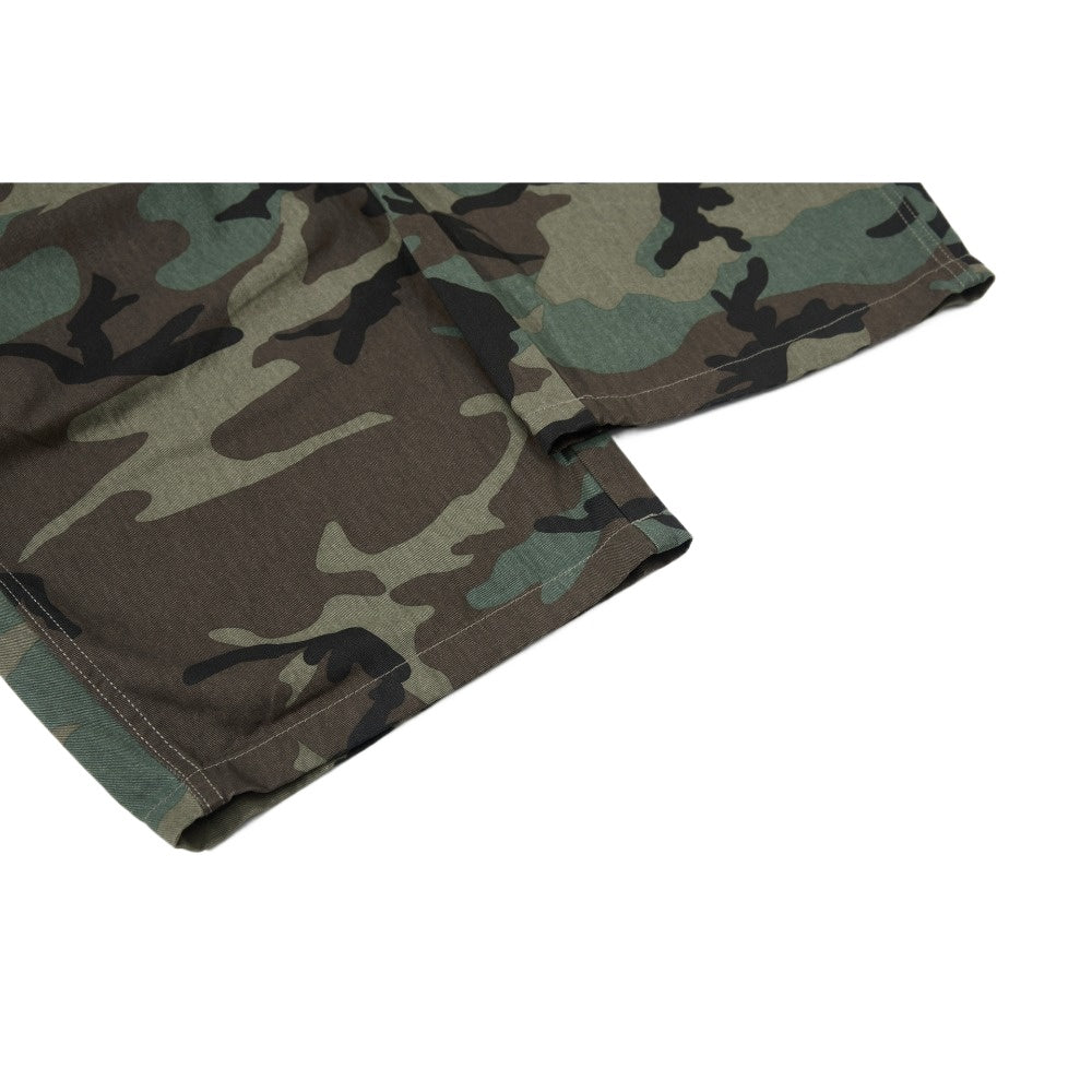 Turquoise Green Button Camouflage Cargo Pants - Thrashink