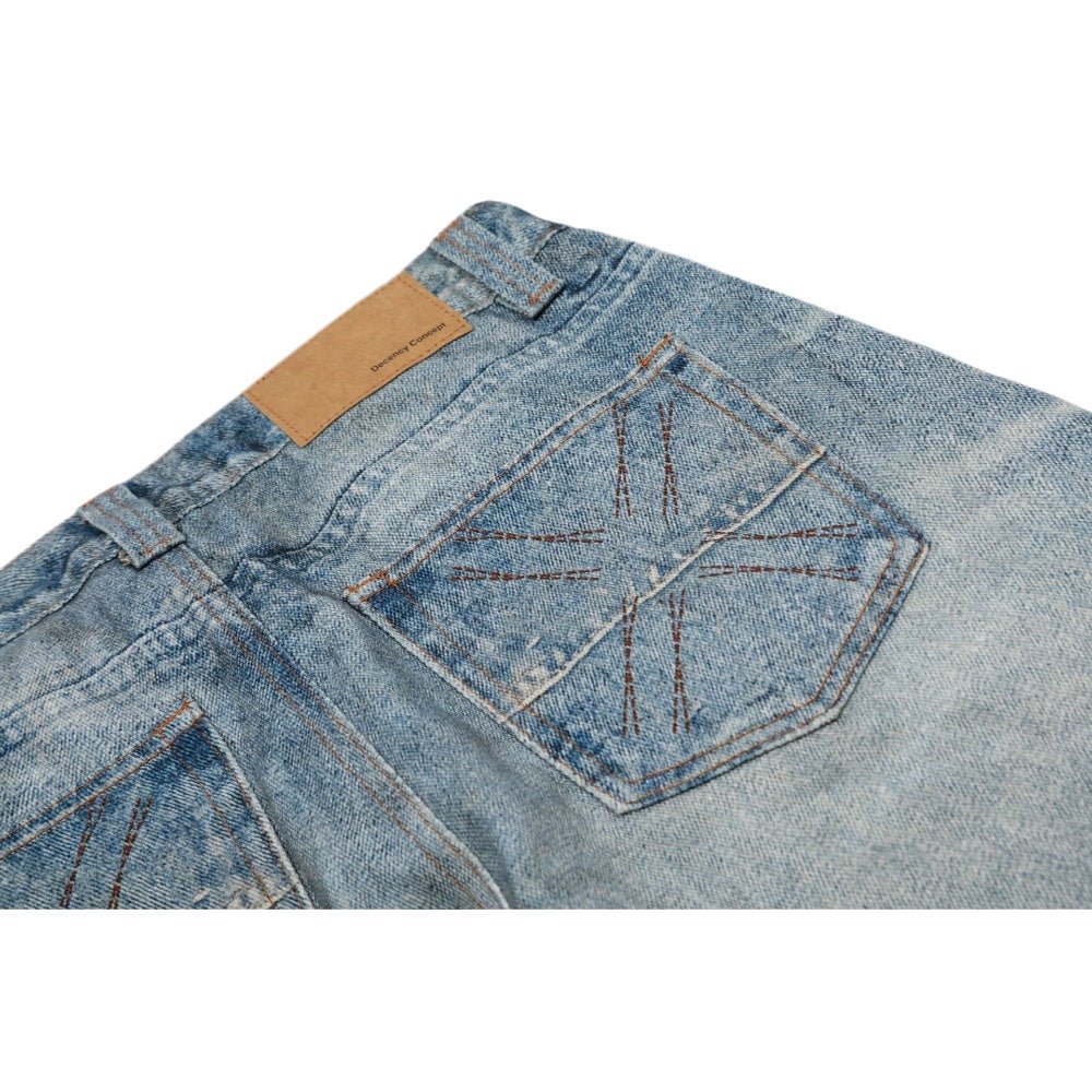 Vintage 3D Digital Chain Jeans - Thrashink