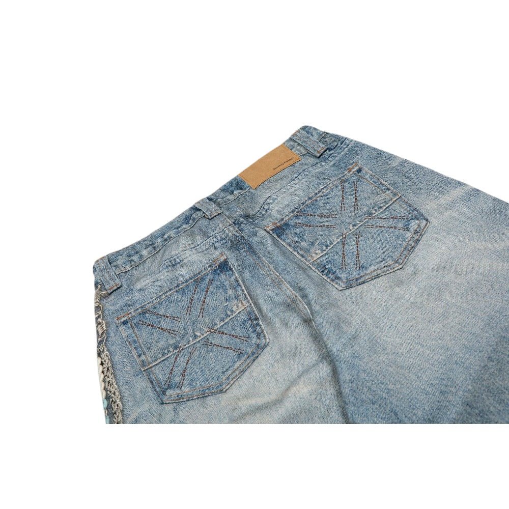 Vintage 3D Digital Chain Jeans - Thrashink