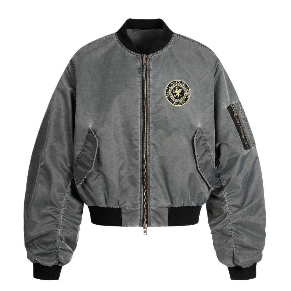 Vintage Badge Bomber Jacket - Thrashink