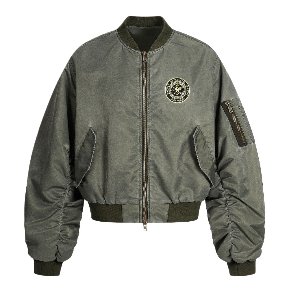 Vintage Badge Bomber Jacket - Thrashink