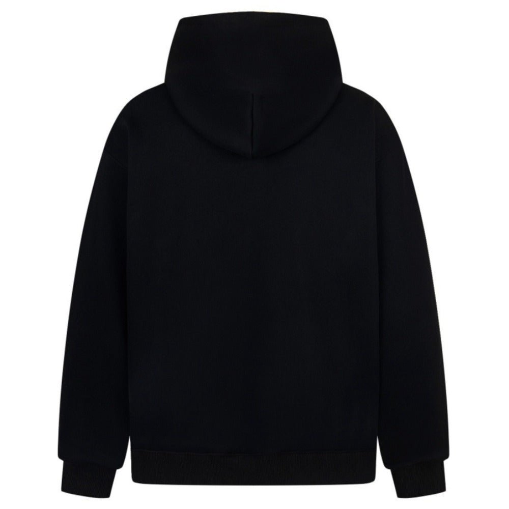 Vintage Character Collage Black Hoodie - Thrashink