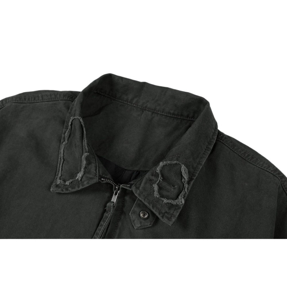 Vintage Cropped Ripped Work Jacket - Thrashink