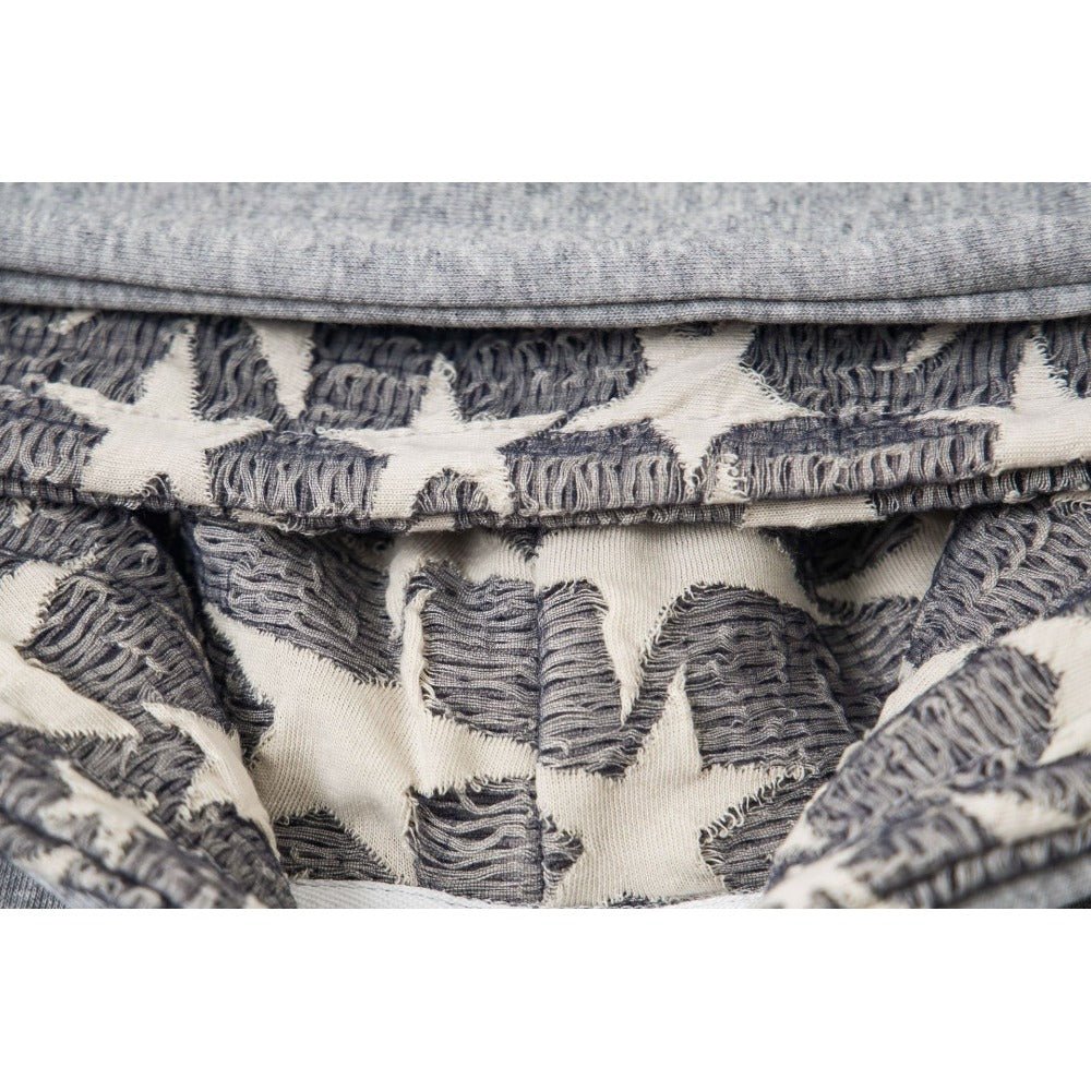 Vintage Double - Hood Cross Rhinestone Hoodie - Thrashink