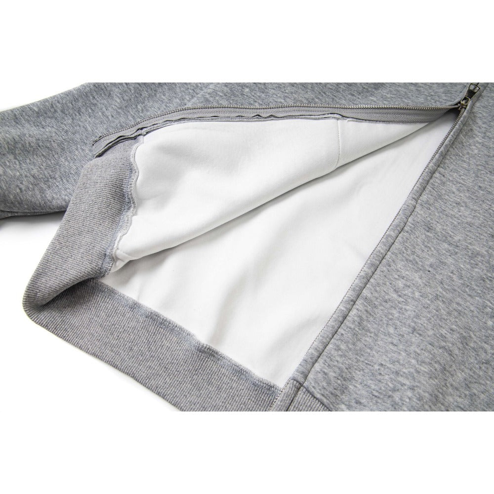 Vintage Double - Hood Cross Rhinestone Hoodie - Thrashink