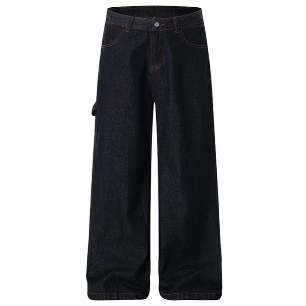 Vintage Embroidery Wide - Leg Jeans - Thrashink