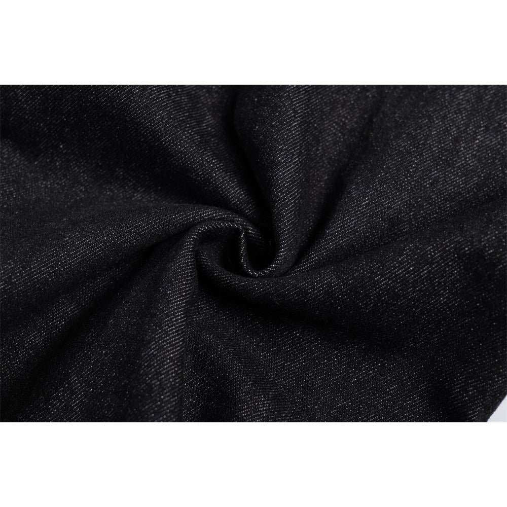 Vintage Floral Cuffed Wide - Leg Jeans - Thrashink