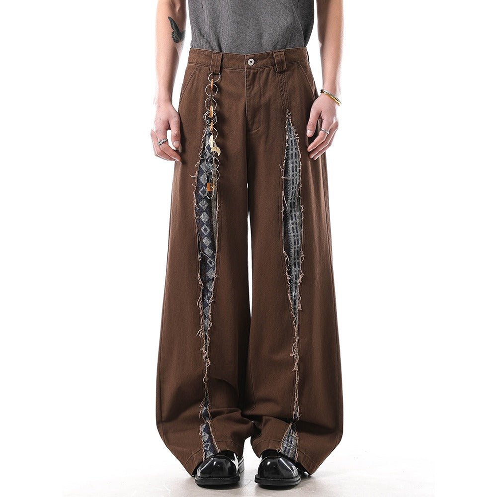 Vintage Frayed Distressed Patchwork Pants - Thrashink