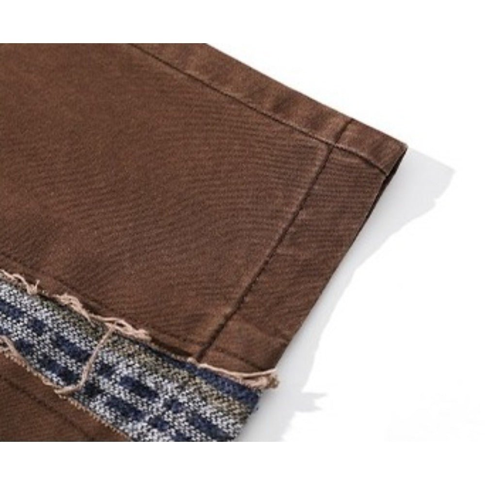 Vintage Frayed Distressed Patchwork Pants - Thrashink