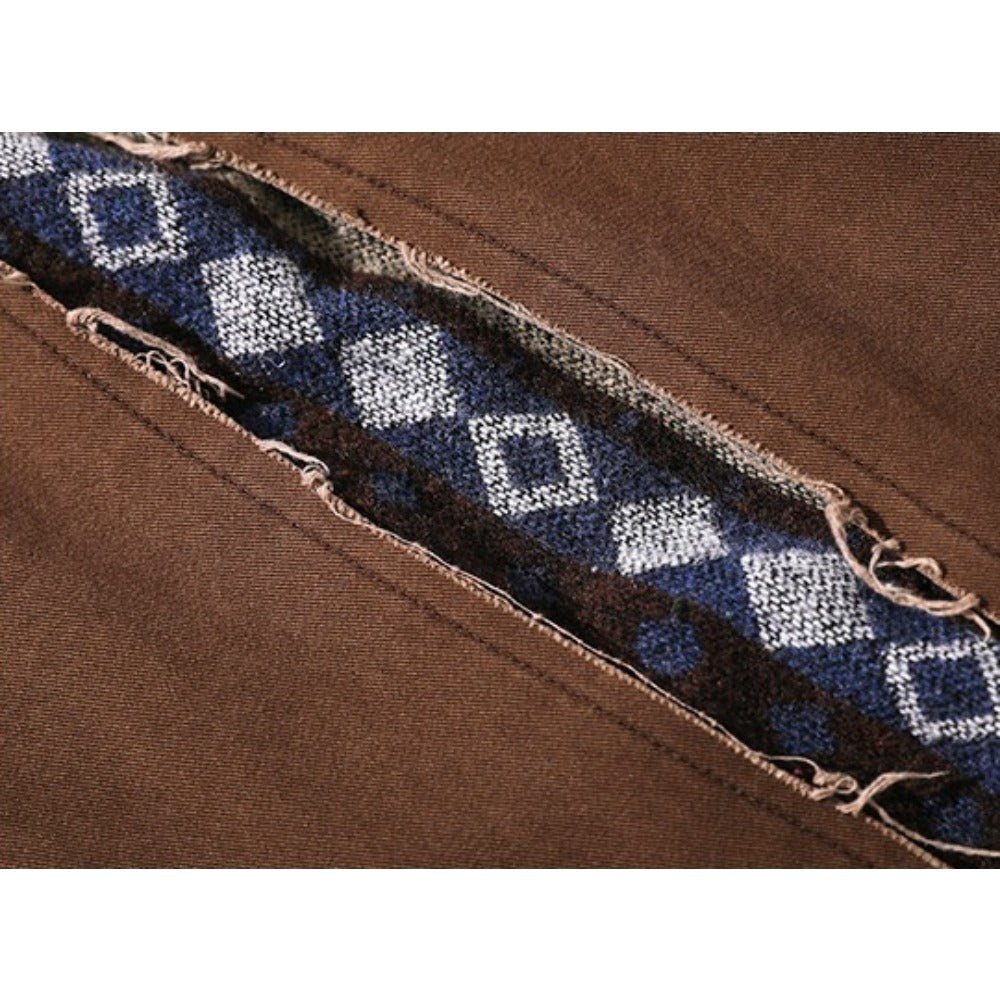 Vintage Frayed Distressed Patchwork Pants - Thrashink