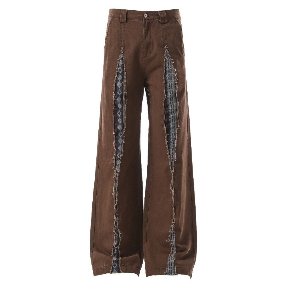 Vintage Frayed Distressed Patchwork Pants - Thrashink