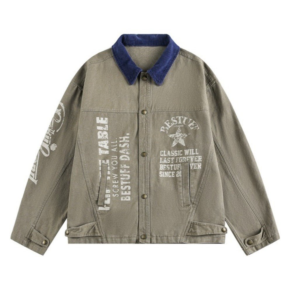 Vintage Graphix Corduroy - Collar Jacket - Thrashink