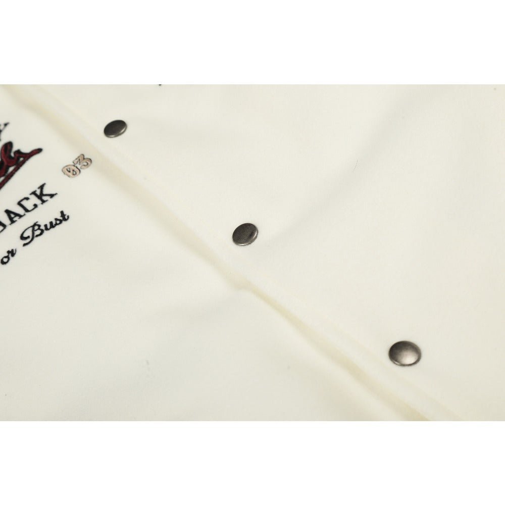Vintage Heavy Embroidered Varsity Jacket - Thrashink