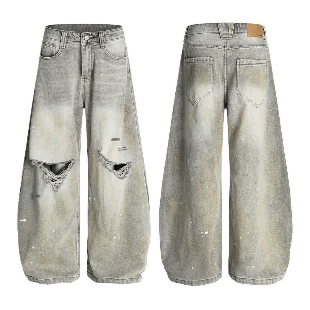 Vintage Ink Splashed Machete Jeans - Thrashink