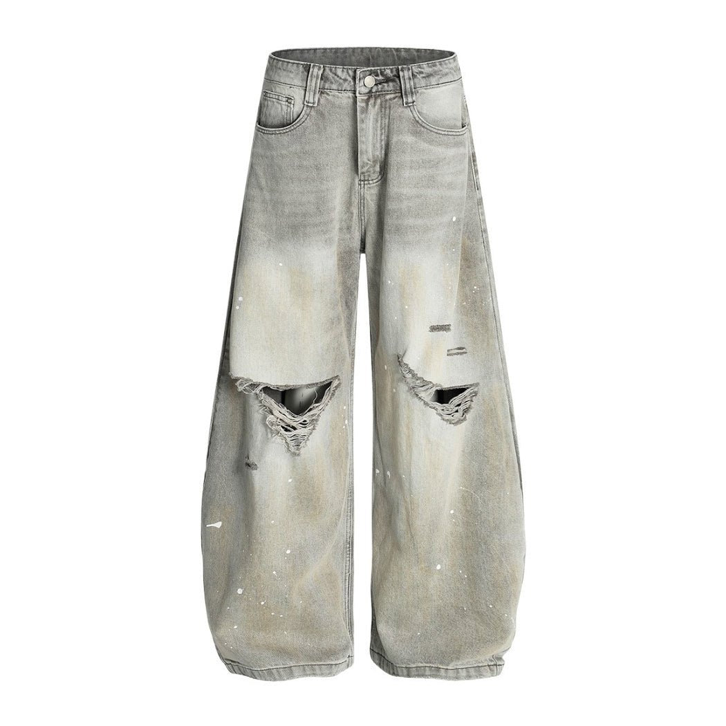 Vintage Ink Splashed Machete Jeans - Thrashink