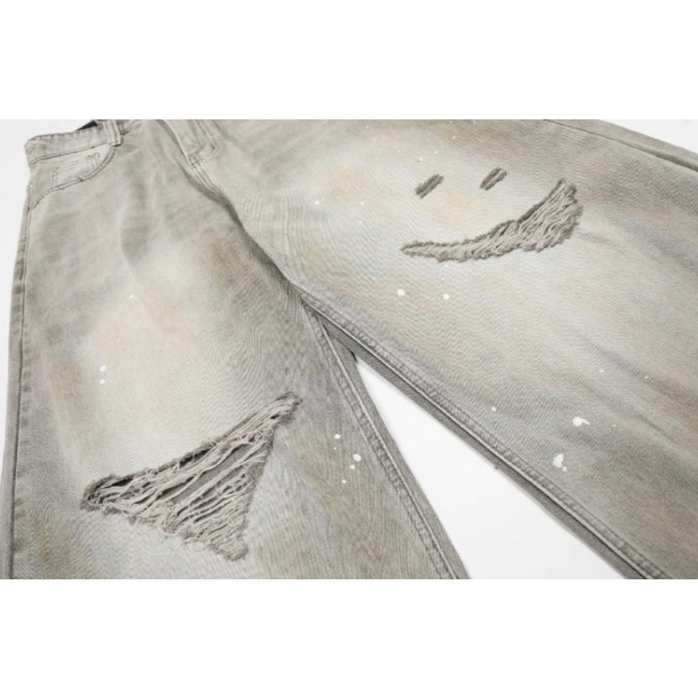 Vintage Ink Splashed Machete Jeans - Thrashink