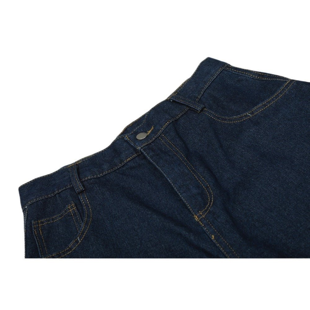 Vintage Letter Print Wide - leg Jeans - Thrashink