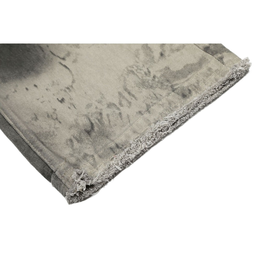 Vintage Marble Wash Wide - Leg Jeans - Thrashink