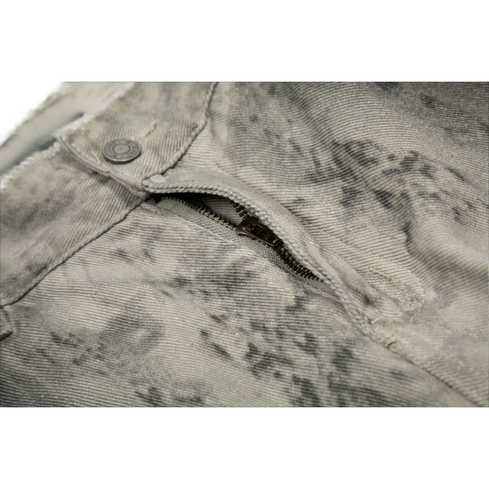 Vintage Marble Wash Wide - Leg Jeans - Thrashink