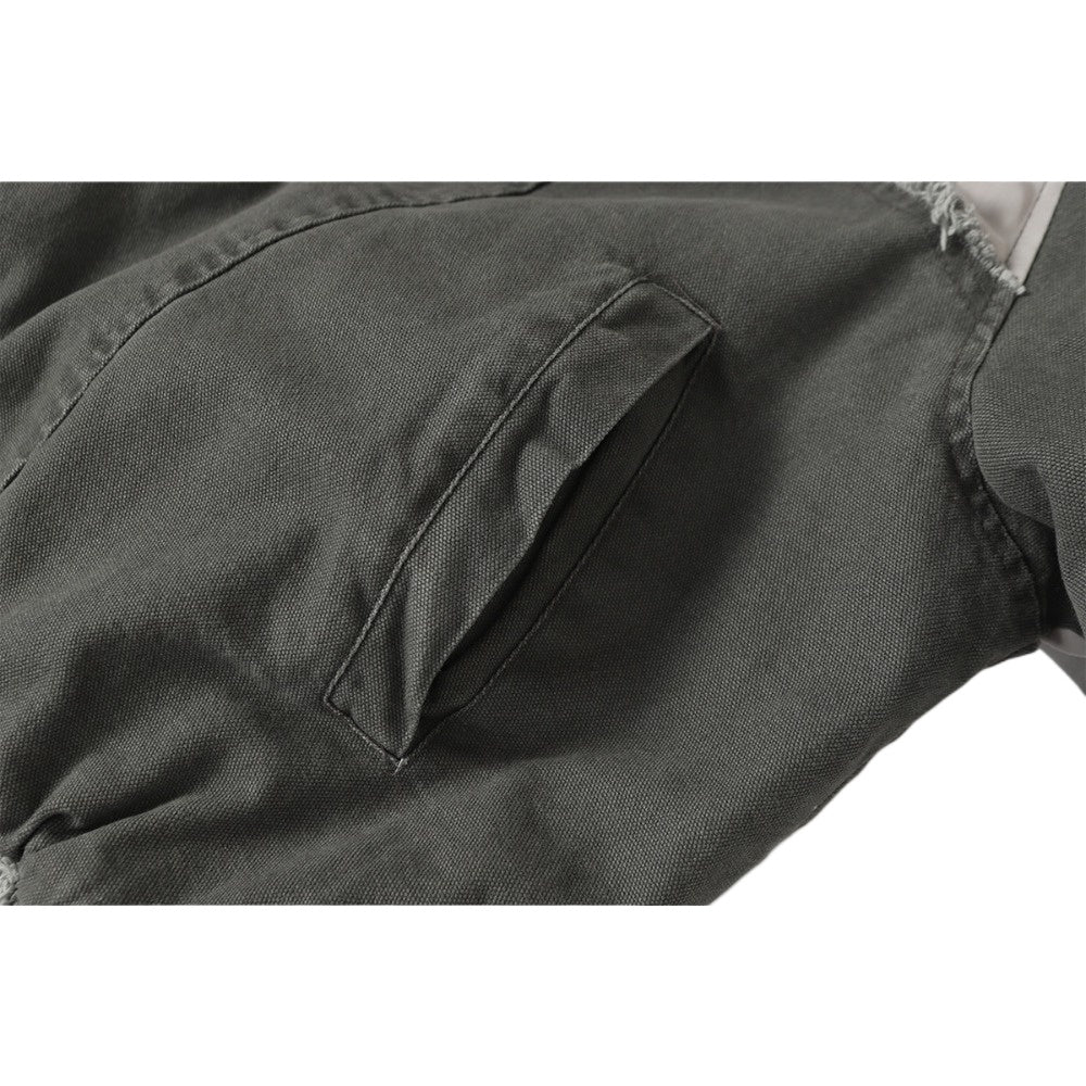 Vintage Patchwork Distressed Bomber Jacket - Thrashink