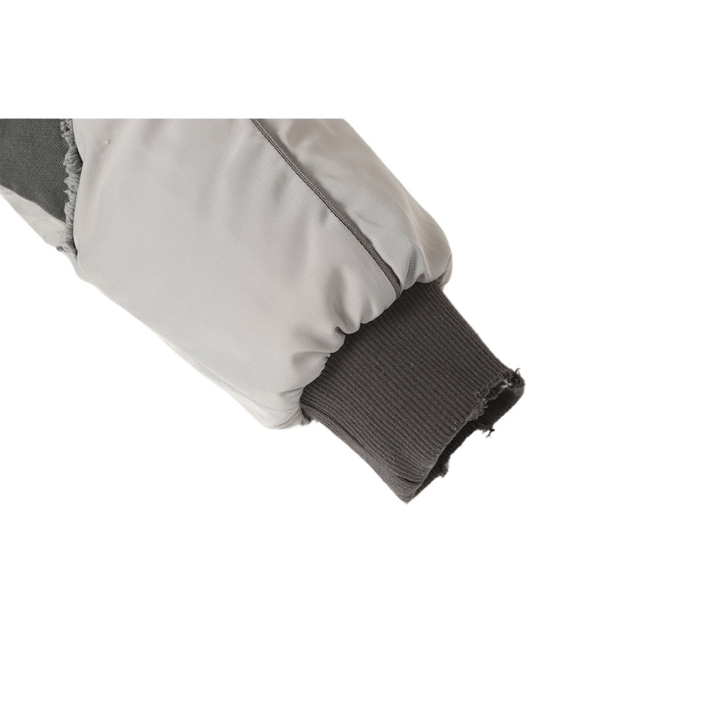 Vintage Patchwork Distressed Bomber Jacket - Thrashink