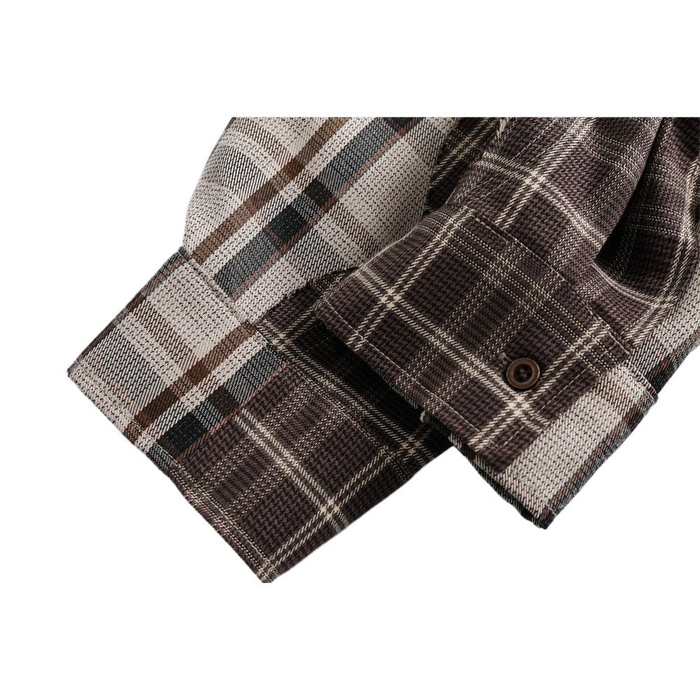 Vintage Patchwork Plaid Distressed Shirt - Thrashink