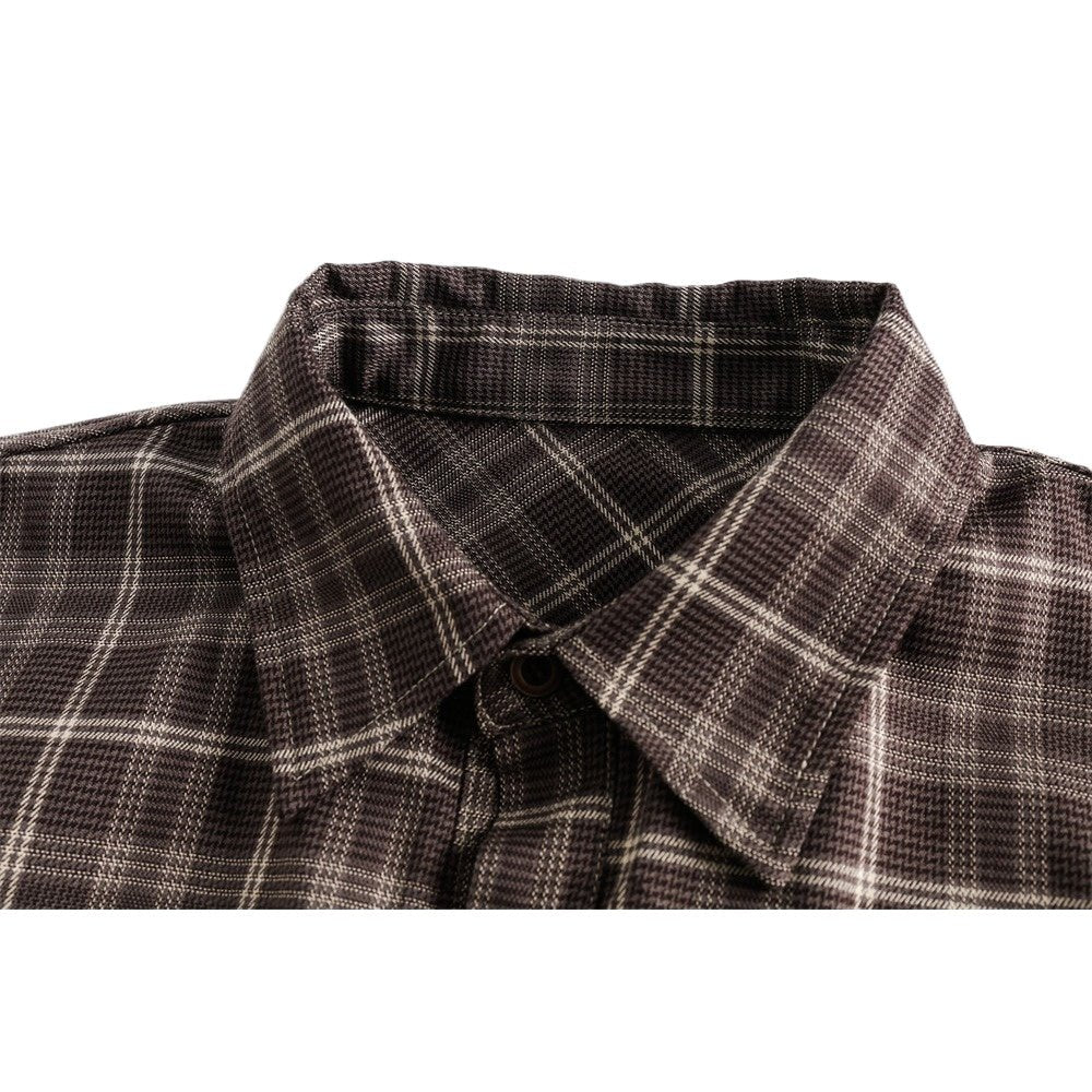 Vintage Patchwork Plaid Distressed Shirt - Thrashink