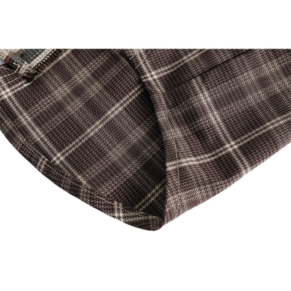 Vintage Patchwork Plaid Distressed Shirt - Thrashink