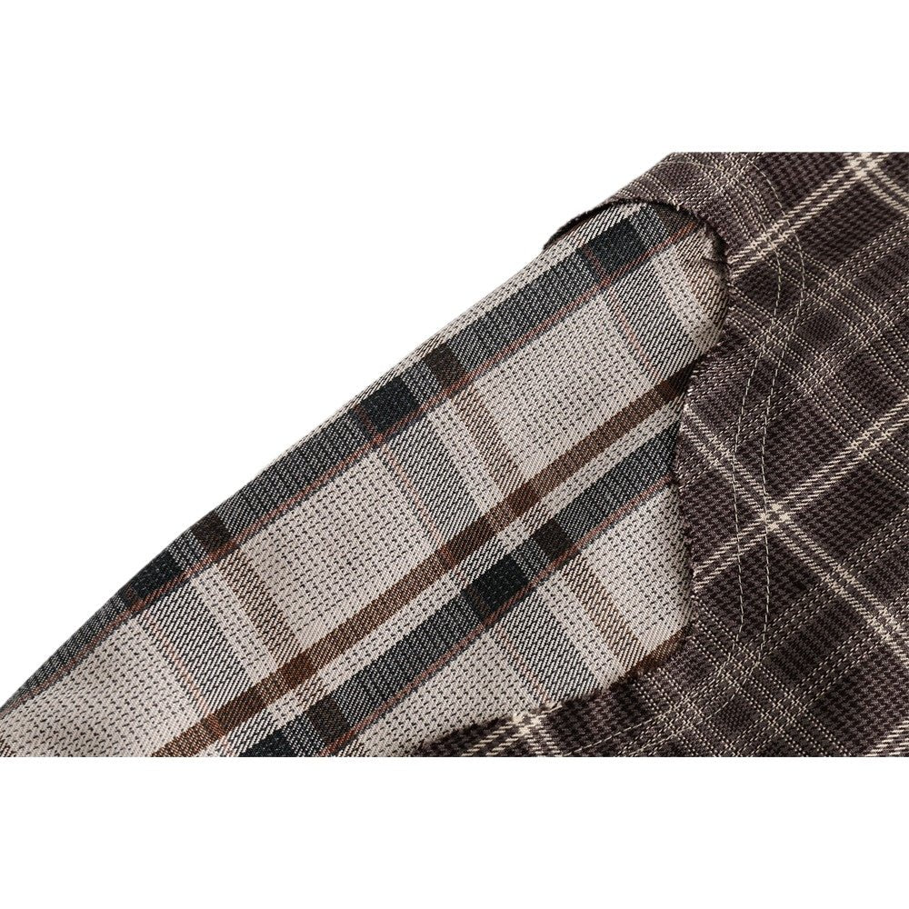 Vintage Patchwork Plaid Distressed Shirt - Thrashink