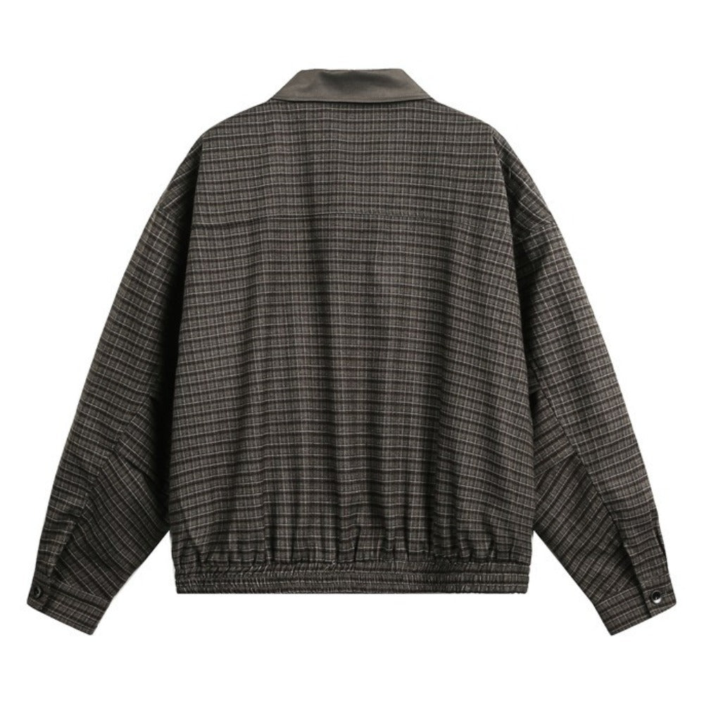 Vintage Plaid Patchwork Work Jacket - Thrashink