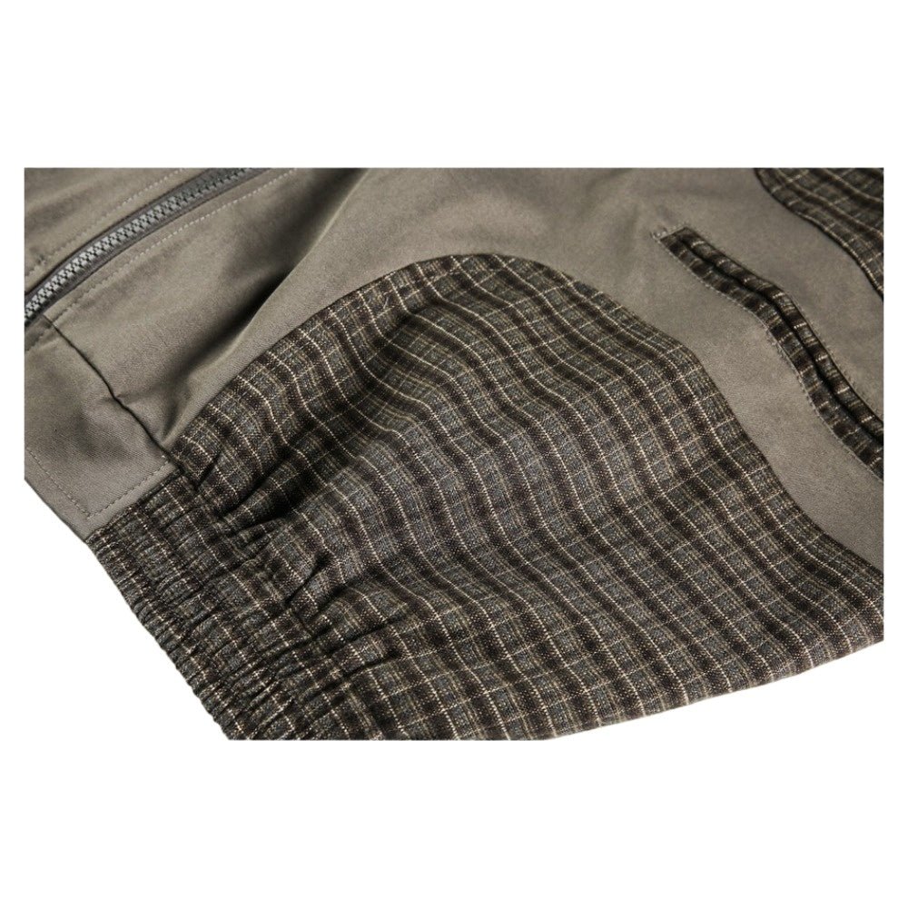 Vintage Plaid Patchwork Work Jacket - Thrashink