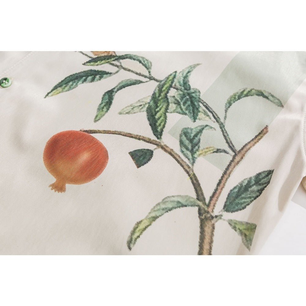 Vintage Pomegranate Print Shirt - Thrashink