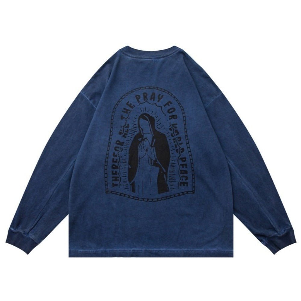 Vintage "Pray for Peace" Graphic Sweatshirts - Thrashink